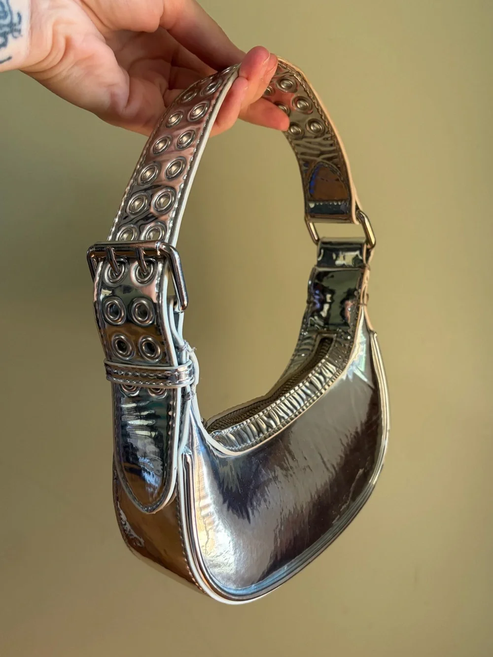Urban Outfitters Metallic Silver small Shoulder Bag